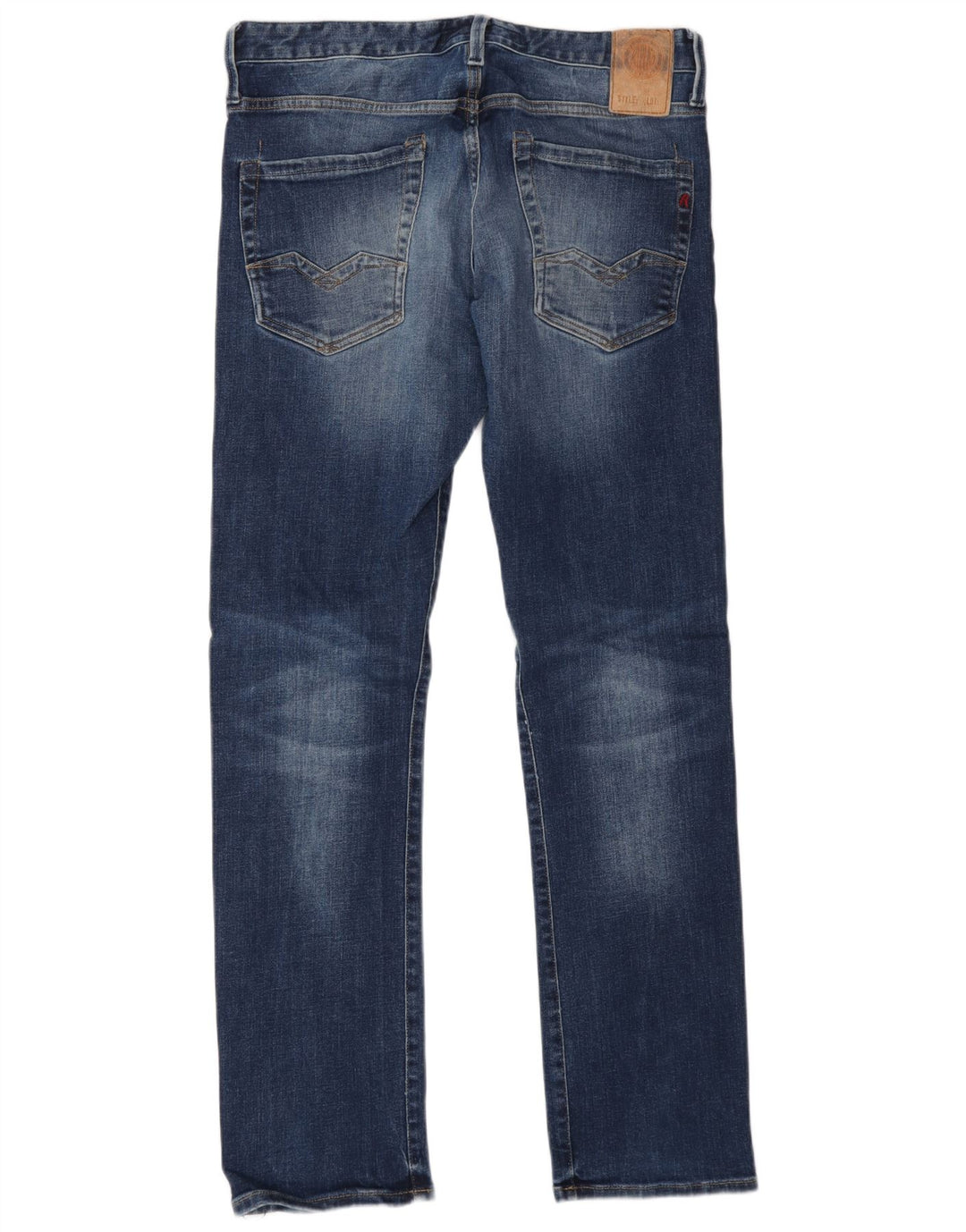Replay Mens Slim Jeans W30 L32 Navy Blue Cotton