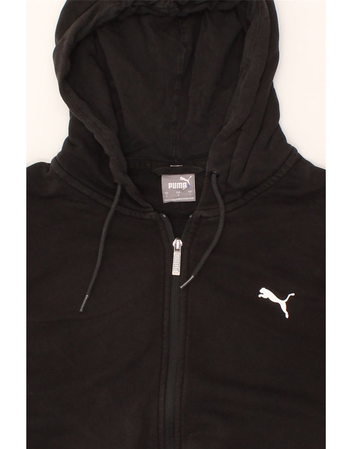 PUMA Mens Zip Hoodie Sweater Large Black Cotton Vintage Puma and Second-Hand Puma from Messina Hembry 