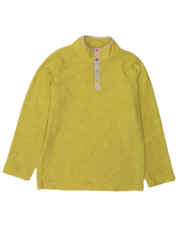 Mountain Warehouse Boys Button Neck Fleece Jumper 12-13 Years Yellow Floral