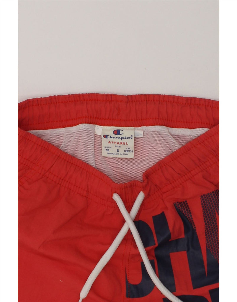 CHAMPION Boys Graphic Sport Shorts 7-8 Years Small  Red | Vintage Champion | Thrift | Second-Hand Champion | Used Clothing | Messina Hembry 