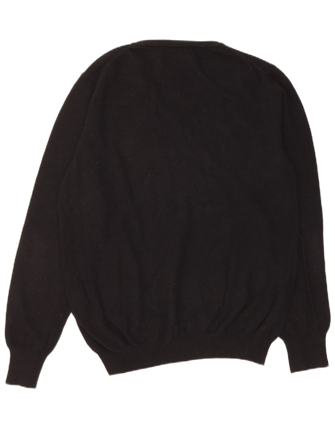Liu Jo Mens V-Neck Jumper Sweater Large Black Virgin Wool