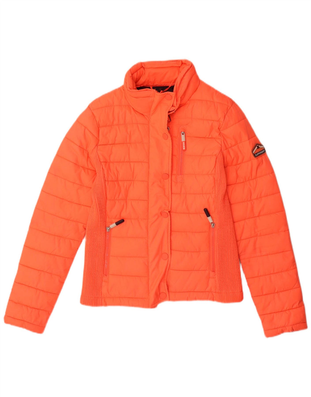 SUPERDRY Womens Padded Jacket UK 10 Small  Orange Polyester