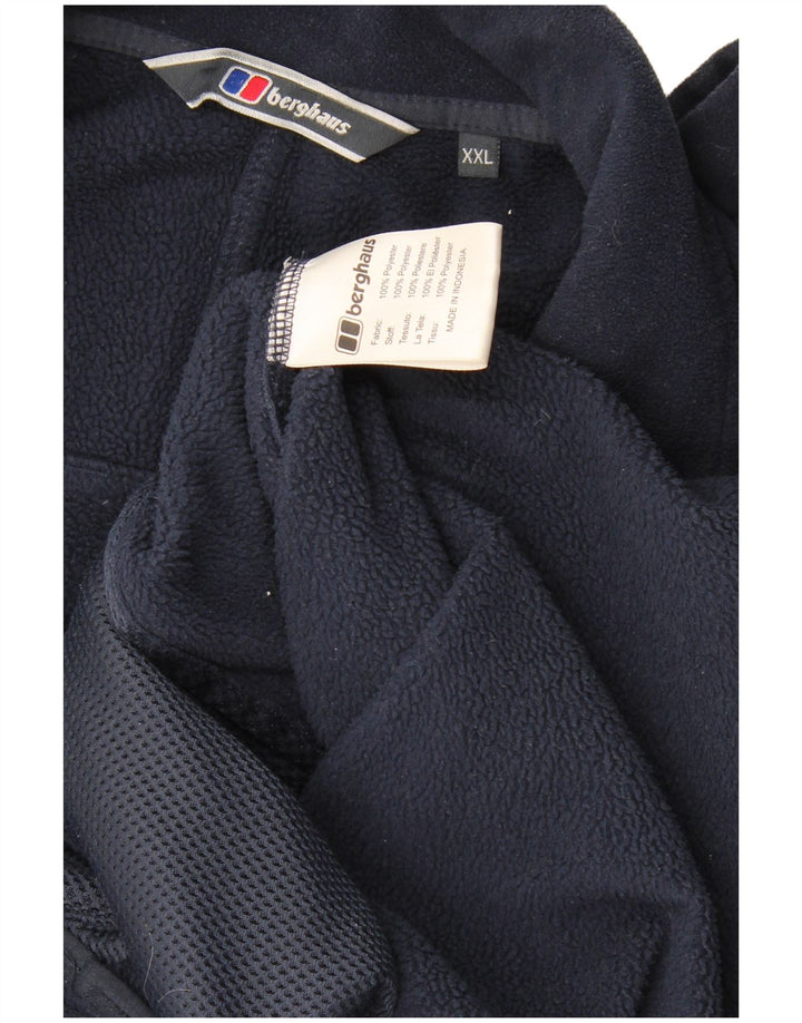 Berghaus Mens Fleece Jacket UK 44 2XL Navy Blue Polyester