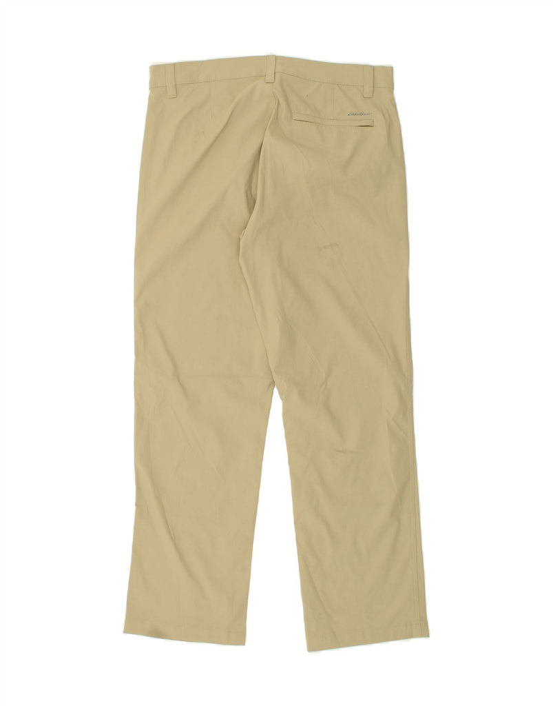 EDDIE BAUER Mens Straight Casual Trousers W32 L30 Beige Nylon | Vintage Eddie Bauer | Thrift | Second-Hand Eddie Bauer | Used Clothing | Messina Hembry 