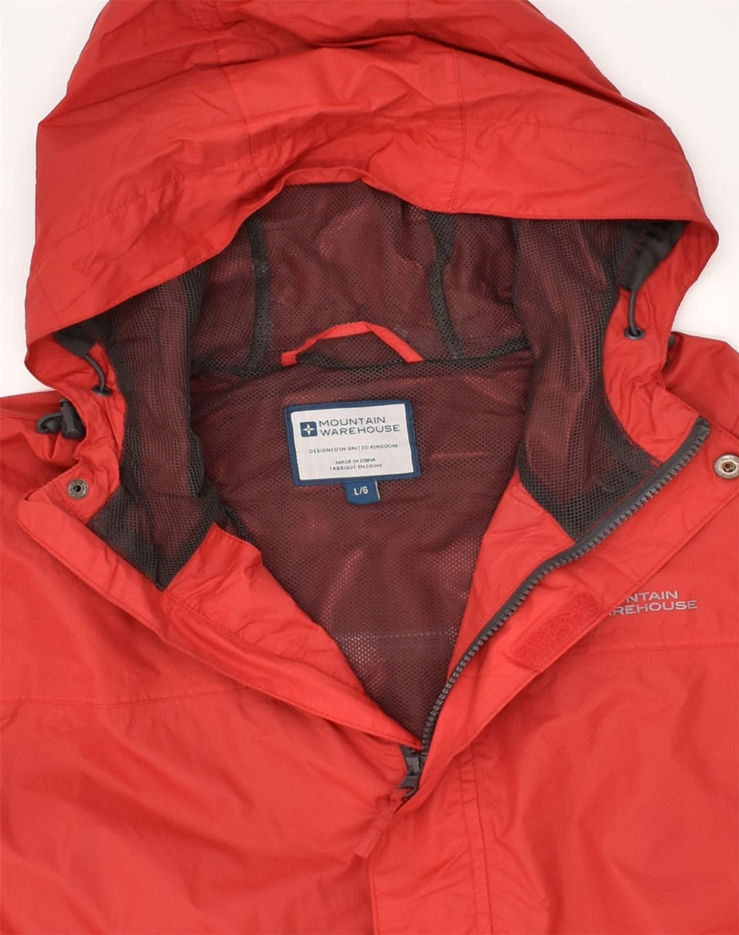 MOUNTAIN WAREHOUSE Mens Hooded Rain Jacket UK 40 Large Red Nylon | Vintage Mountain Warehouse | Thrift | Second-Hand Mountain Warehouse | Used Clothing | Messina Hembry 