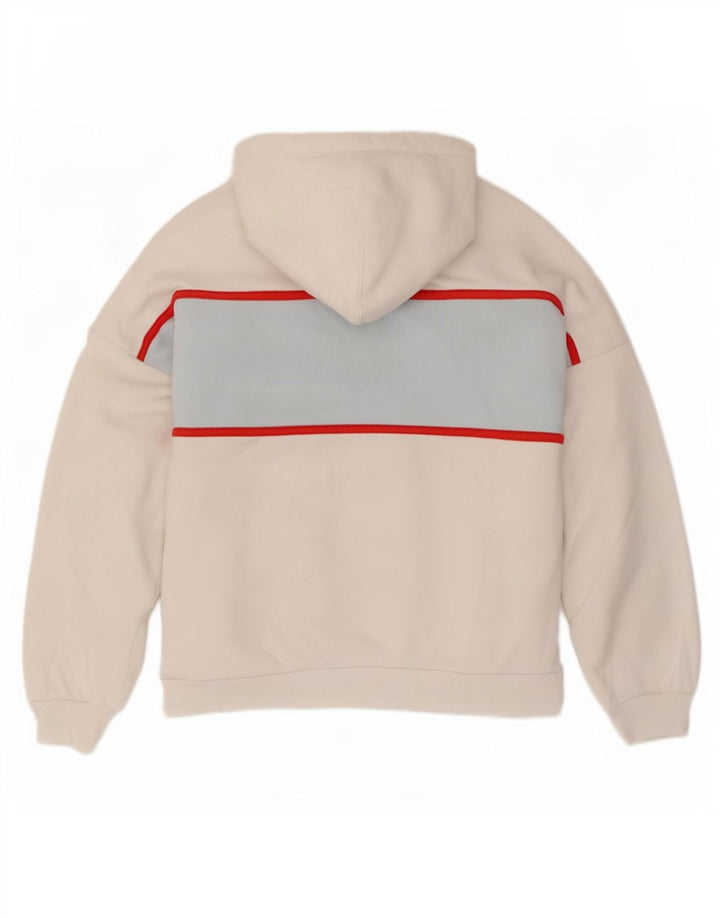 Levi's Womens Graphic Oversized Hoodie Jumper UK 10 Small White Colourblock