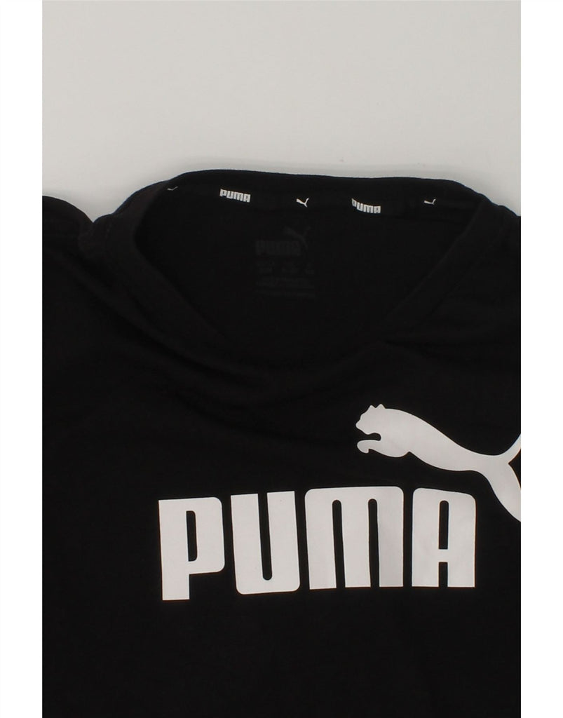 PUMA Boys Graphic T-Shirt Top 9-10 Years Black Cotton | Vintage Puma | Thrift | Second-Hand Puma | Used Clothing | Messina Hembry 