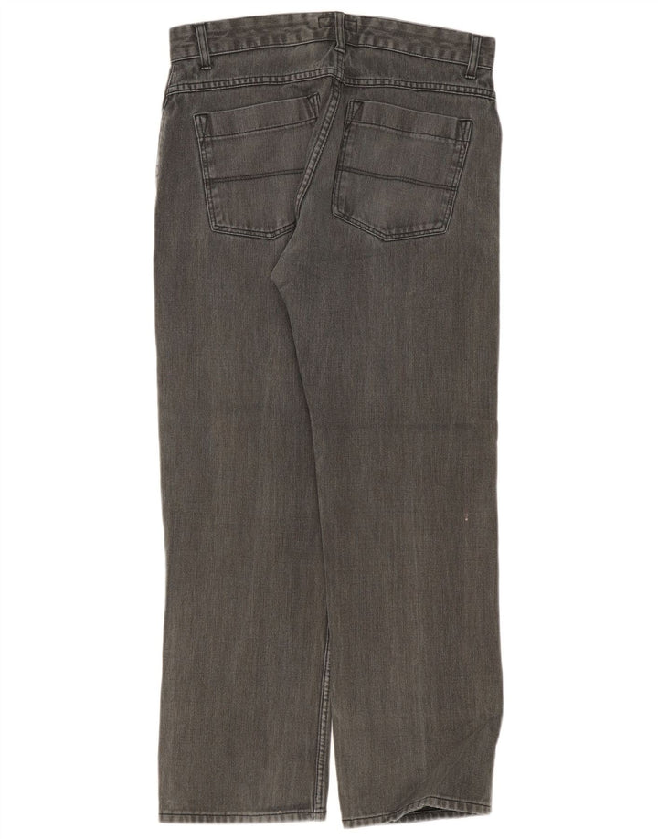 Marks & Spencer Mens Straight Casual Trousers W32 L29 Grey Cotton