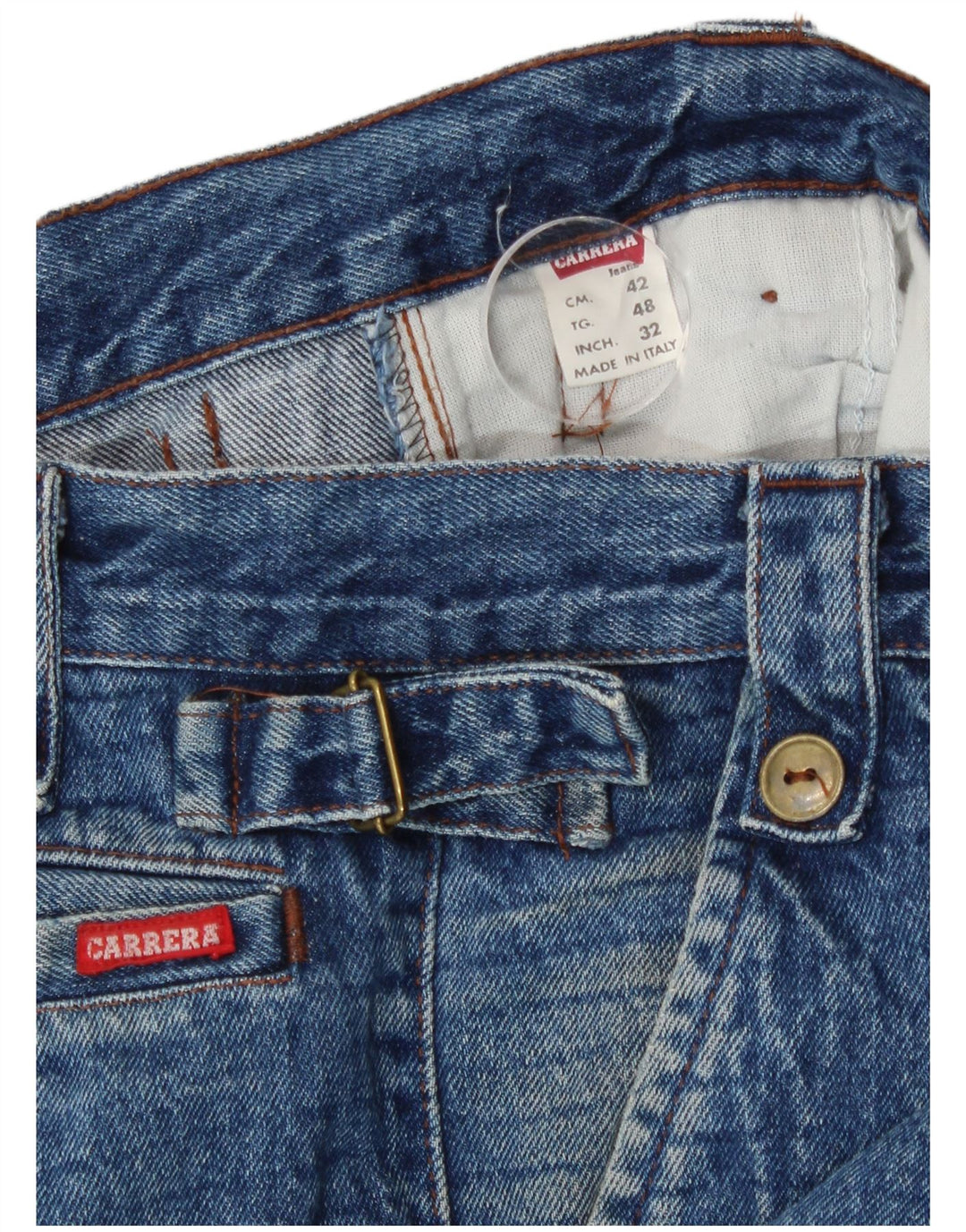 Carrera Womens High Rise Loose Jeans W32 L27 Blue Cotton