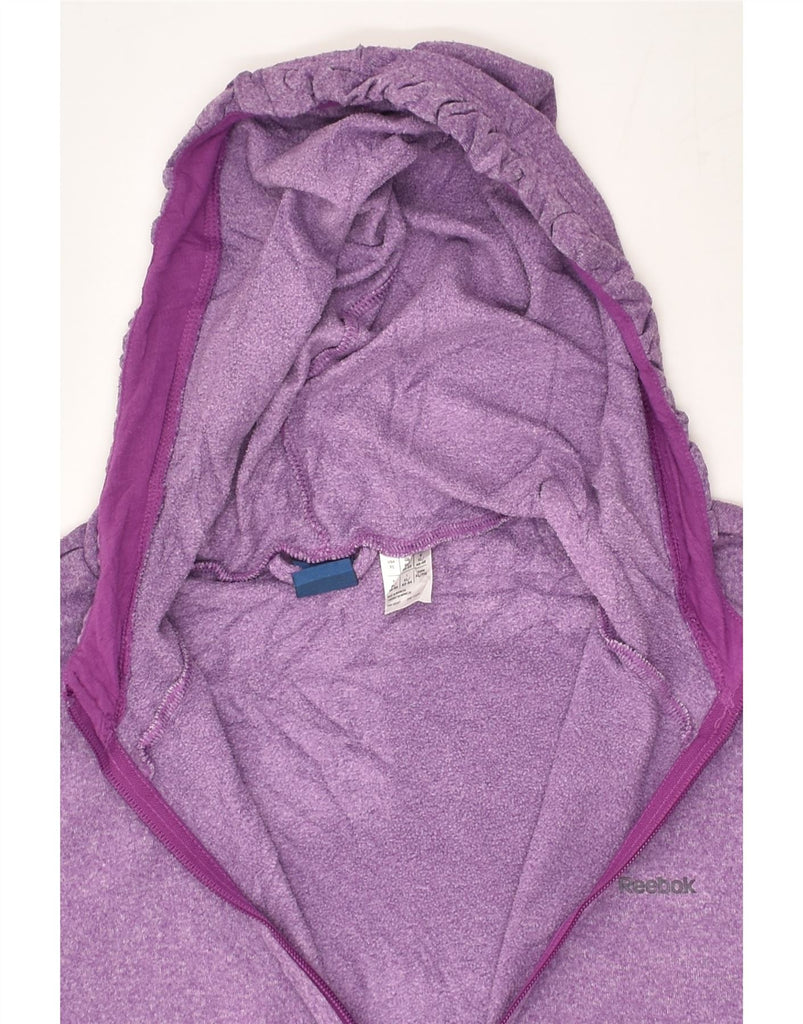 REEBOK Womens Zip Hoodie Sweater UK 18 XL Purple Polyester | Vintage Reebok | Thrift | Second-Hand Reebok | Used Clothing | Messina Hembry 