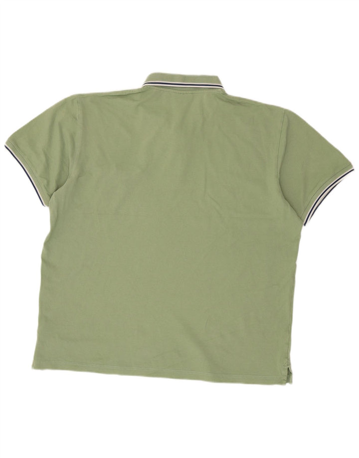 Gant Mens Polo Shirt 2XL Green Striped Cotton