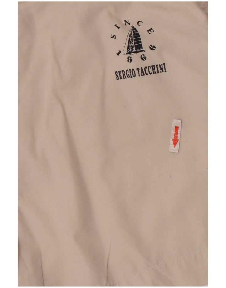 Sergio Tacchini Womens Casual Shorts IT 42 Medium W30 White Cotton
