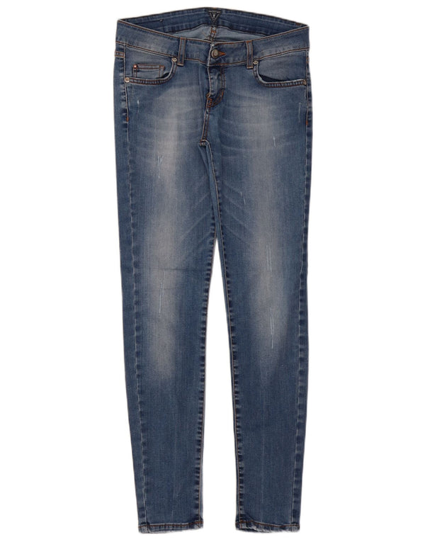 Wampum Womens Distressed Skinny Jeans IT 44 Medium W30 L30 Blue Cotton