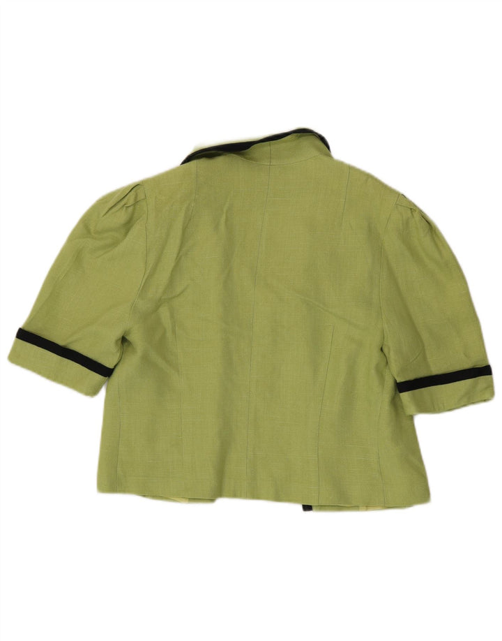 Hardob Womens Bolero Top UK 12 Medium Green Viscose