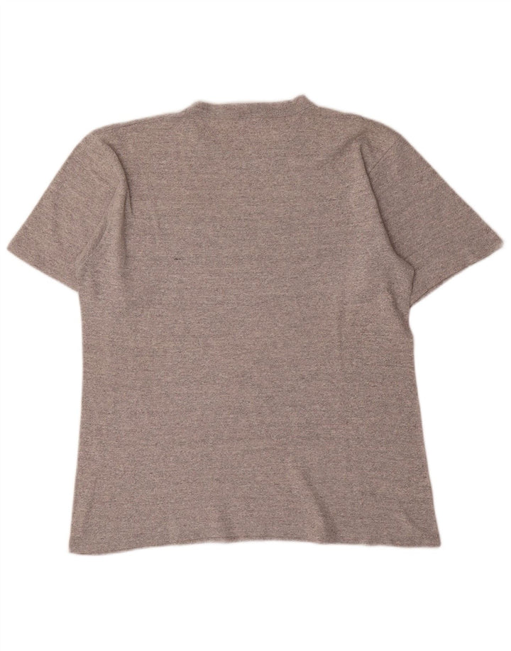 Champion Womens Graphic T-Shirt Top UK 14 Medium Grey Cotton