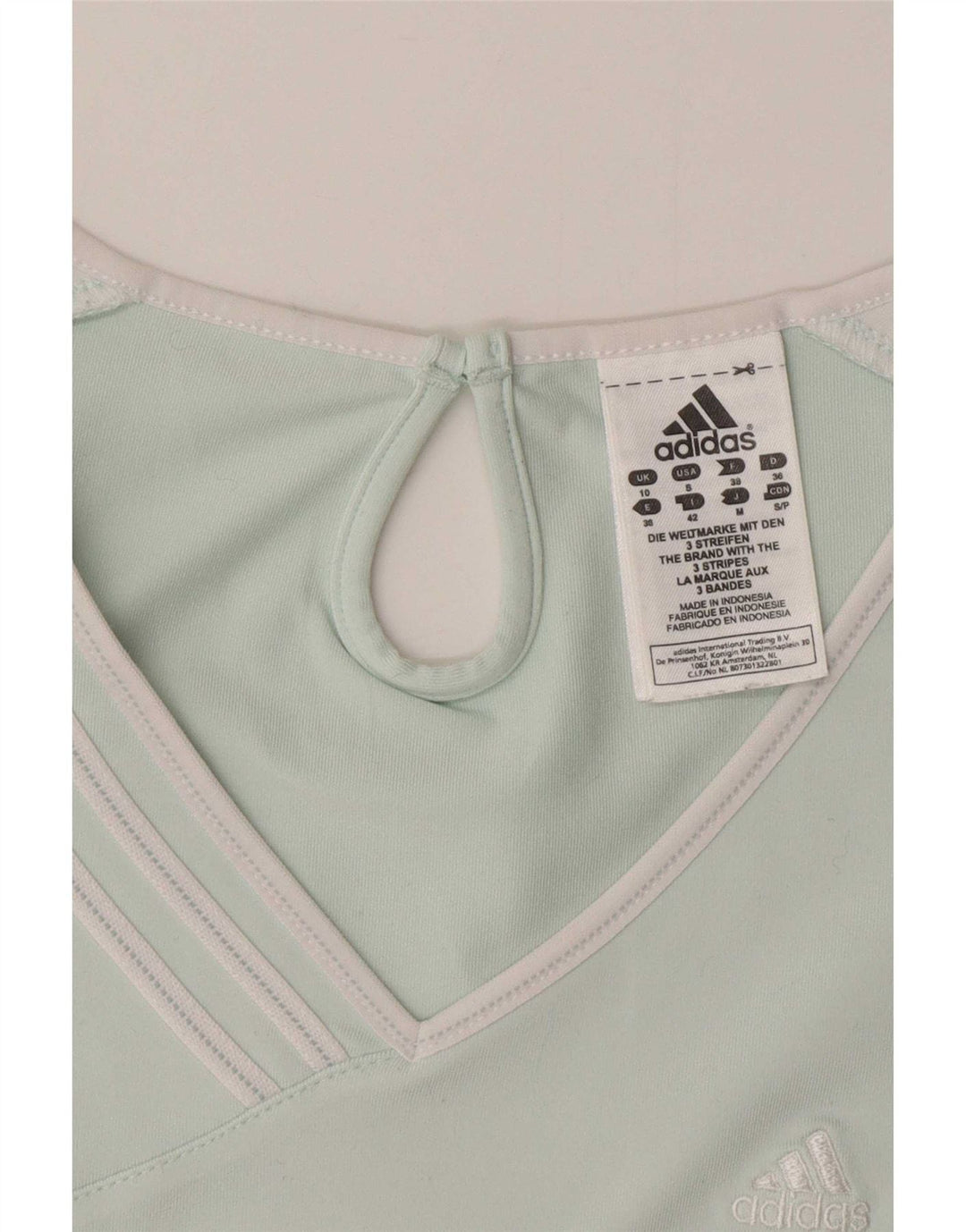 Adidas Womens Climalite T-Shirt Top UK 10 Small Turquoise Polyester