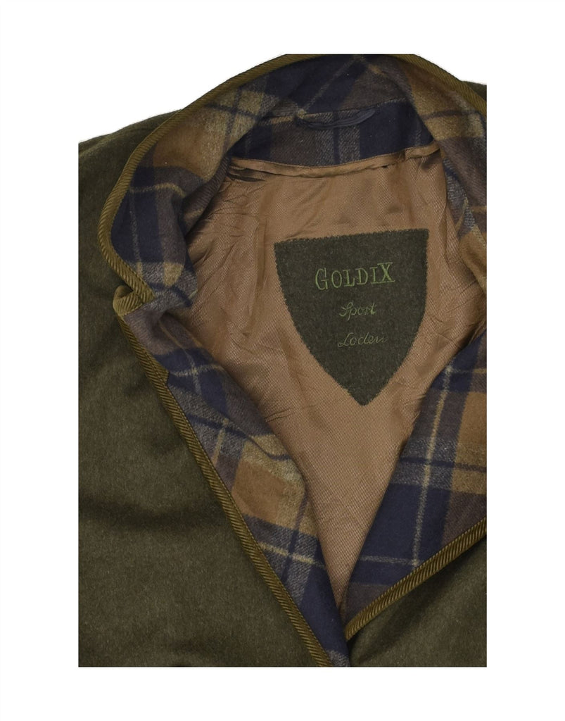 GOLDIX Womens Double Breasted Coat UK 16 Large Khaki | Vintage Goldix | Thrift | Second-Hand Goldix | Used Clothing | Messina Hembry 