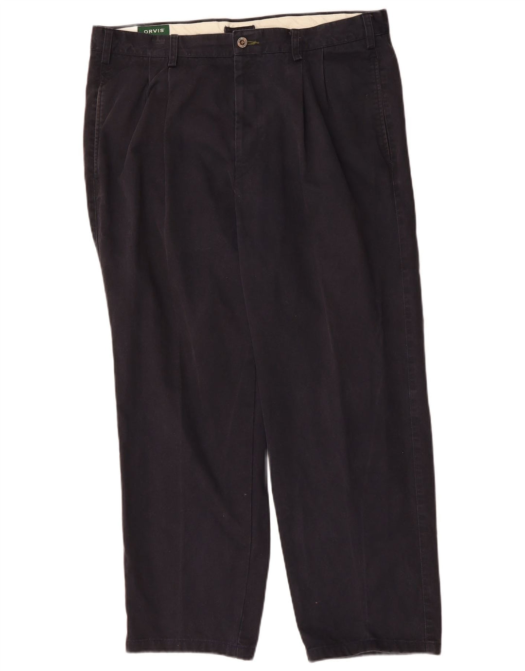 ORVIS Mens Pegged Chino Trousers W38 L29 Navy Blue Cotton