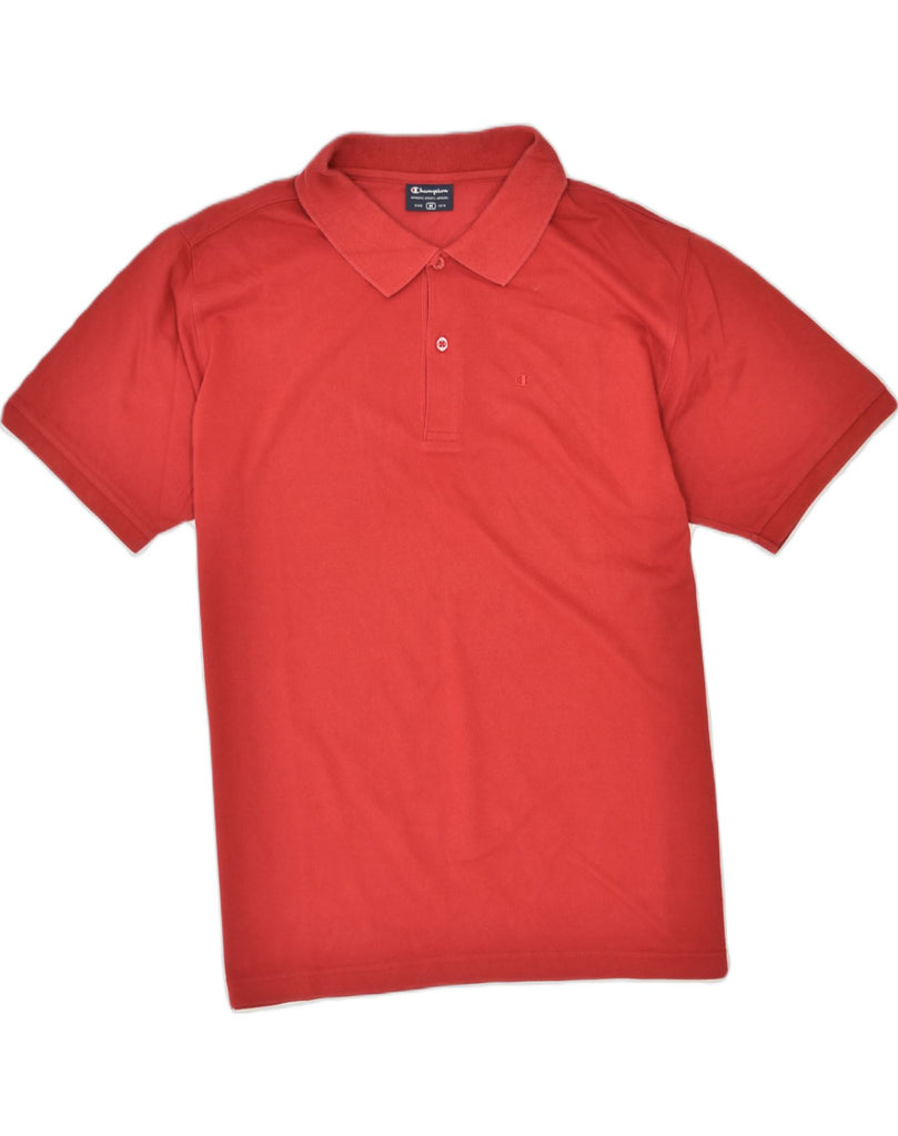 CHAMPION Mens Polo Shirt Medium Red Cotton | Vintage | Thrift | Second-Hand | Used Clothing | Messina Hembry 