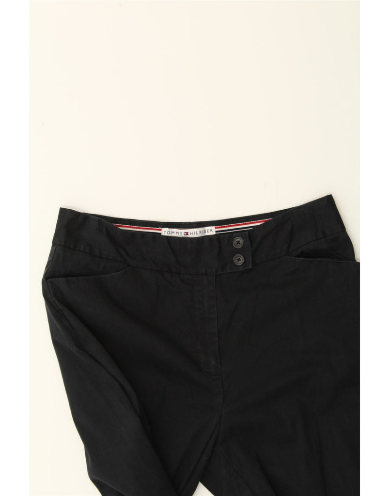 TOMMY HILFIGER Womens Straight Casual Trousers US 10 Large W32 L30 Black Vintage Tommy Hilfiger and Second-Hand Tommy Hilfiger from Messina Hembry 
