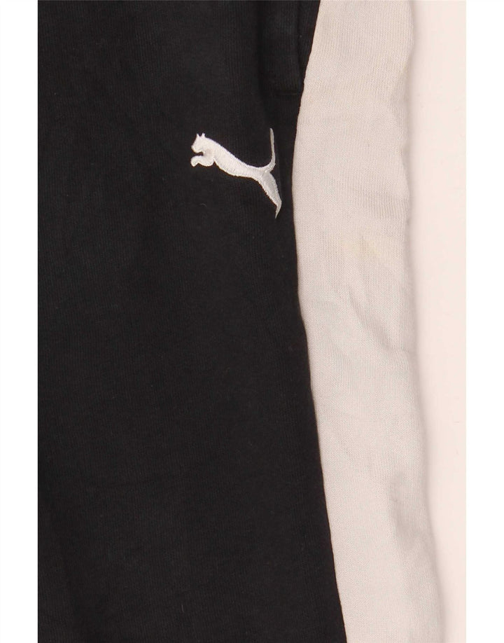 Puma Womens Tracksuit Trousers Joggers UK 12 Medium Black Colourblock