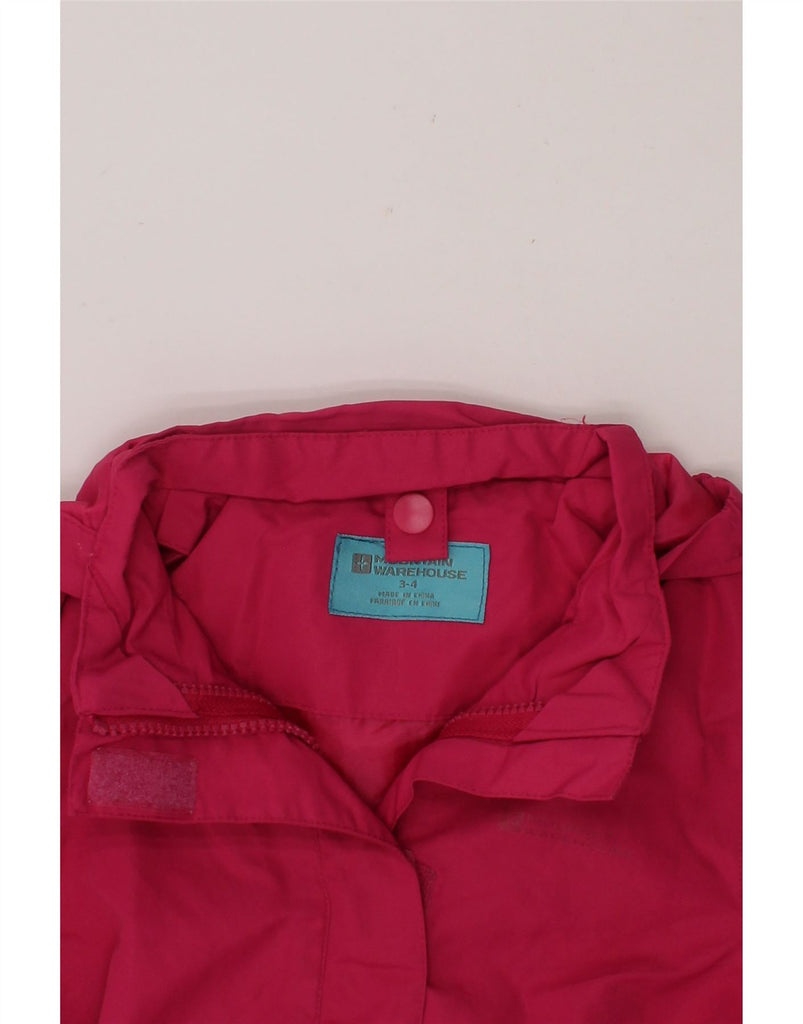 MOUNTAIN WAREHOUSE Girls Hooded Windbreaker Jacket 3-4 Years Pink Vintage Mountain Warehouse and Second-Hand Mountain Warehouse from Messina Hembry 
