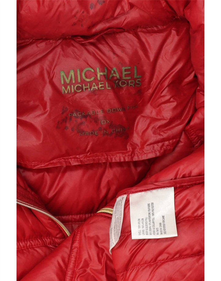 Marks & Spencer Womens Hooded Padded Jacket UK 18 XL Red Polyester