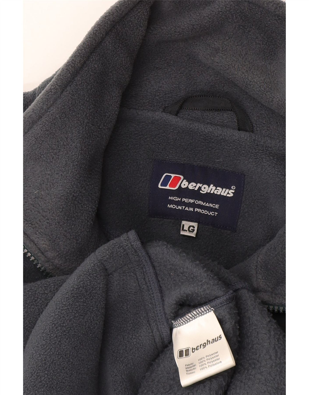 Berghaus Mens Fleece Jacket UK 40 Large Navy Blue Polyester