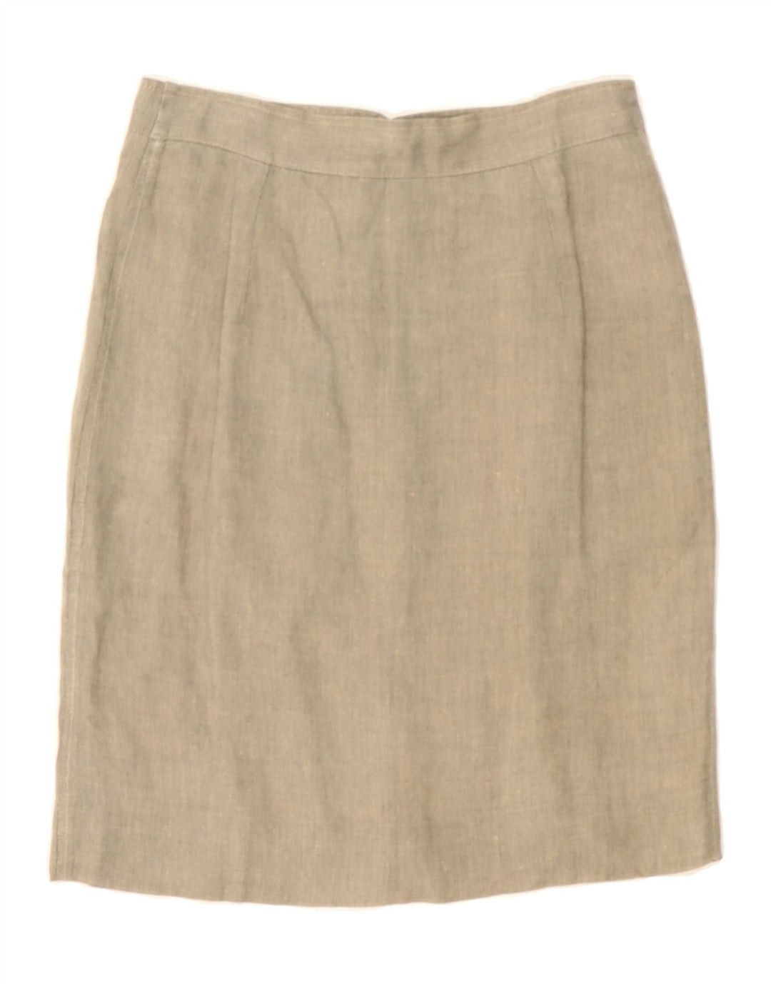 VINTAGE Womens Straight Skirt IT 42 Medium W28  Beige Linen Vintage Vintage and Second-Hand Vintage from Messina Hembry 