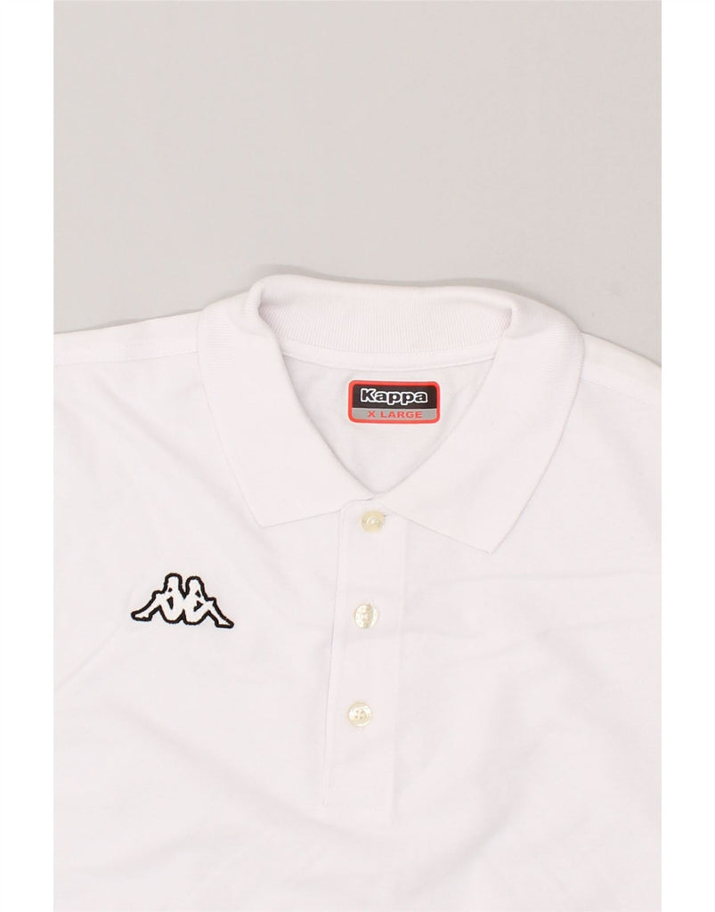 KAPPA Mens Polo Shirt XL White Cotton | Vintage Kappa | Thrift | Second-Hand Kappa | Used Clothing | Messina Hembry 