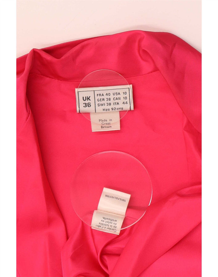 Frank Usher Womens Long Sleeve Blouse Top IT 44 Medium Pink Polyester