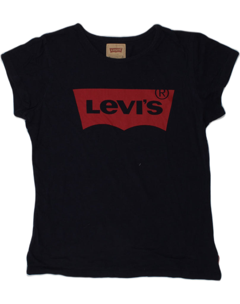 LEVI'S Boys Graphic T-Shirt Top 15-16 Years Navy Blue Cotton | Vintage Levi's | Thrift | Second-Hand Levi's | Used Clothing | Messina Hembry 