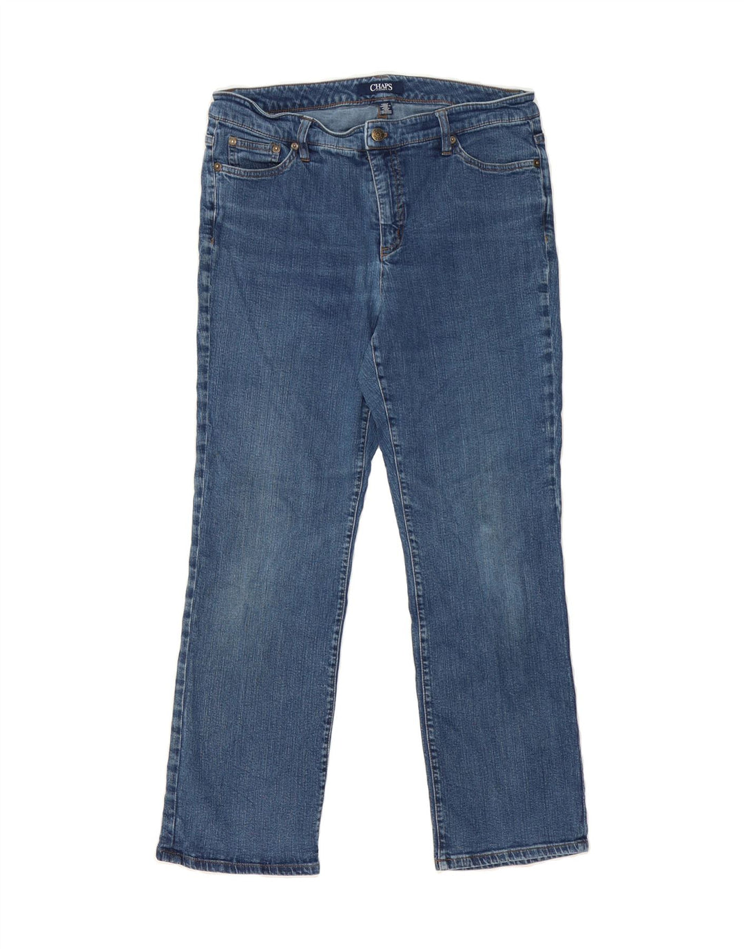 CHAPS Womens Straight Jeans US 12 Large W34 L27 Blue Cotton Vintage Chaps and Second-Hand Chaps from Messina Hembry 