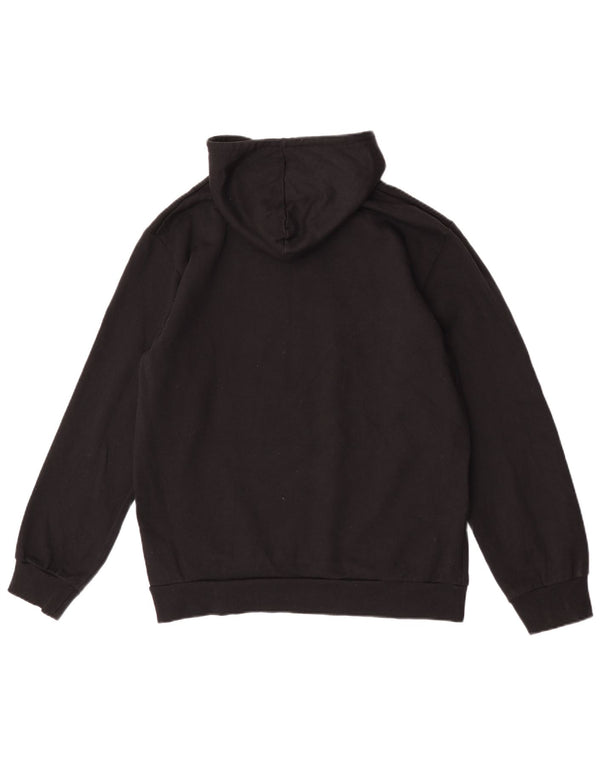 Kappa Womens Graphic Hoodie Jumper Large Black Cotton