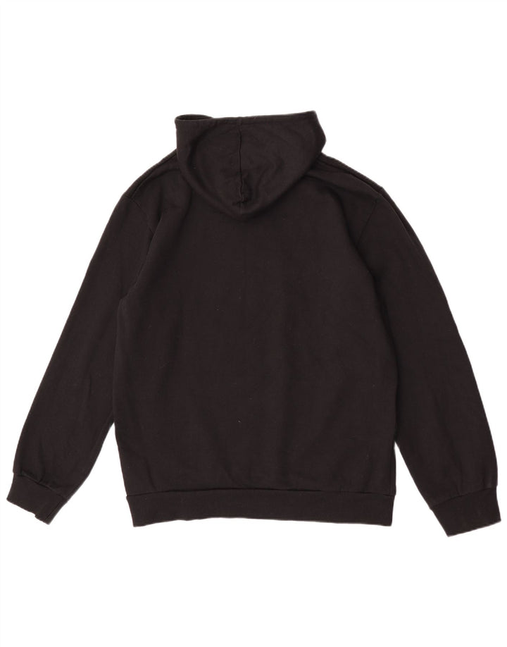Kappa Womens Graphic Hoodie Jumper Large Black Cotton
