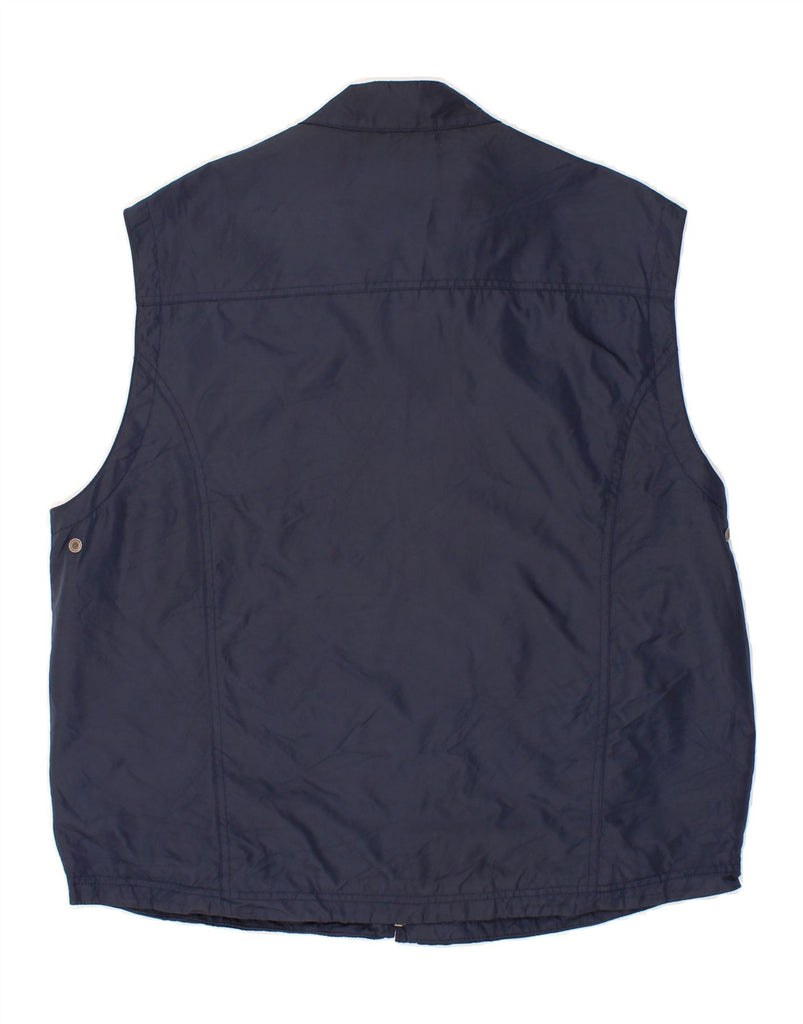 J. C. TWIDD Mens Utility Gilet UK 42 XL Navy Blue Nylon Vintage J. C. Twidd and Second-Hand J. C. Twidd from Messina Hembry 