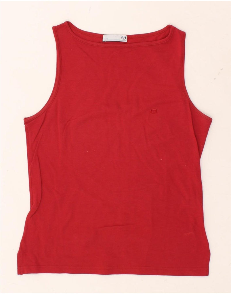 SERGIO TACCHINI Womens Vest Top IT 46 Large Red Vintage Sergio Tacchini and Second-Hand Sergio Tacchini from Messina Hembry 