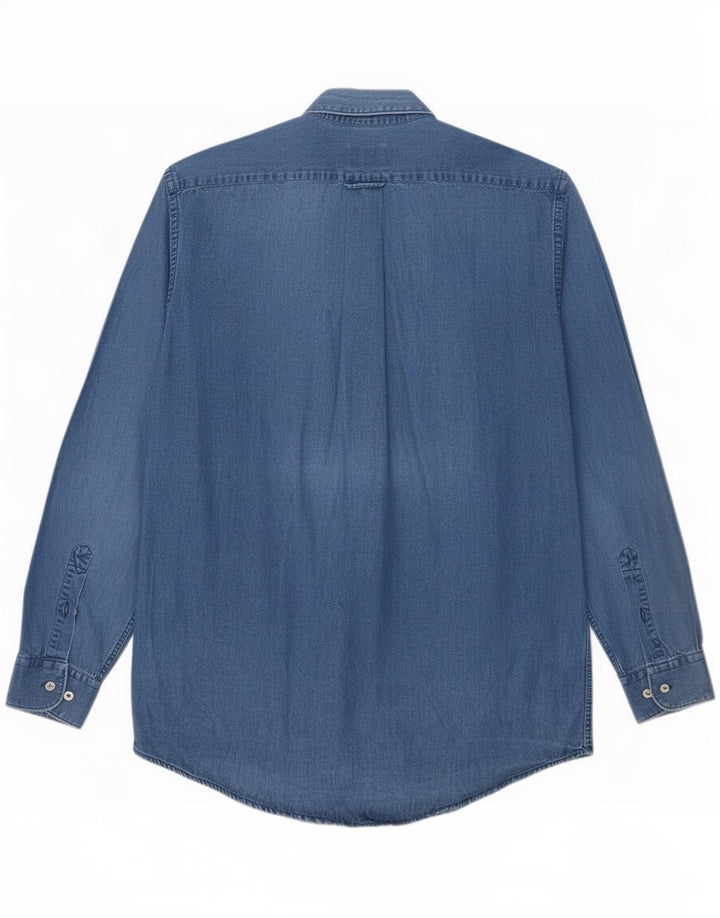 Lacoste Mens Denim Shirt Size 39 Medium Blue Cotton