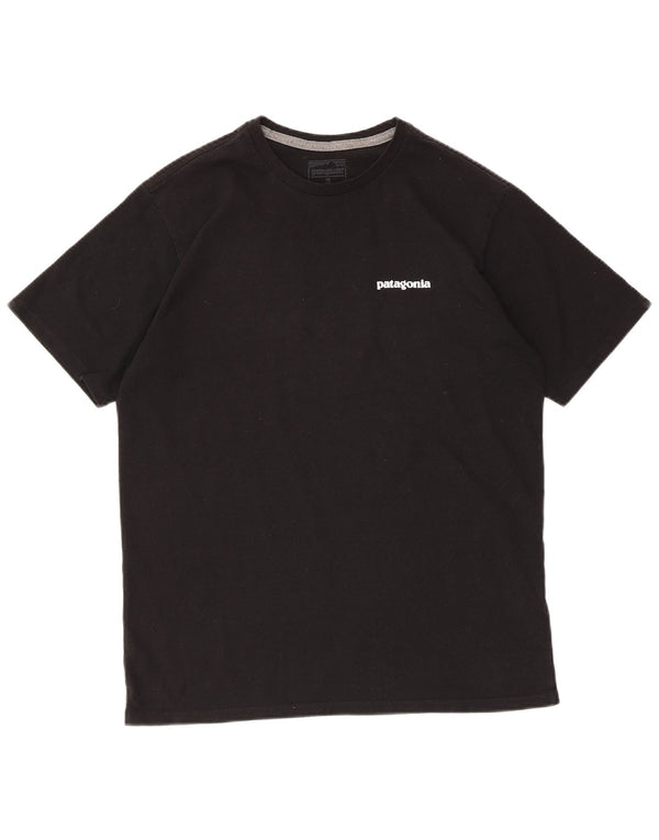 PATAGONIA Mens Graphic T-Shirt Top Small Black Cotton