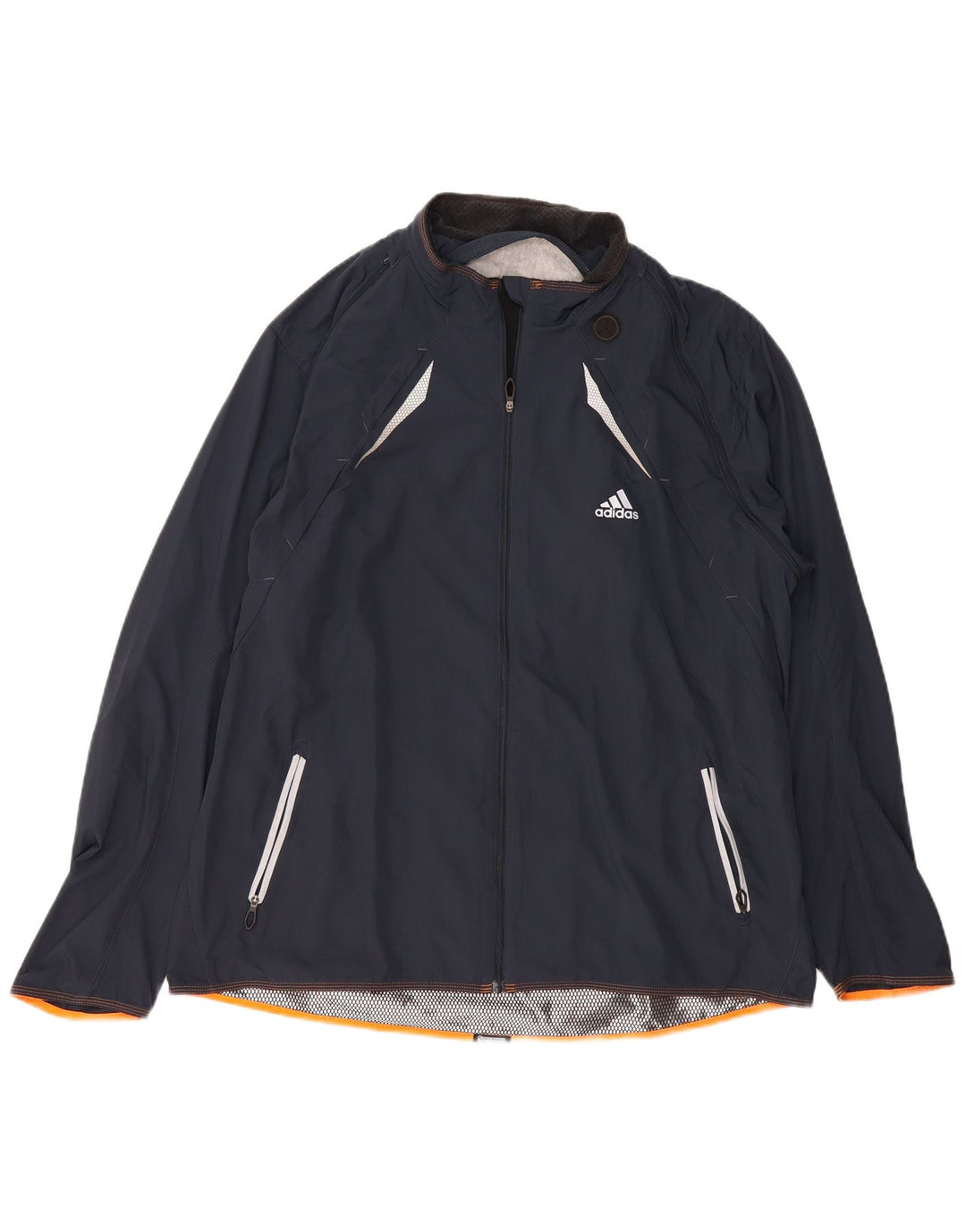ADIDAS Mens Clima 365 Rain Jacket UK 42 XL Navy Blue Polyester
