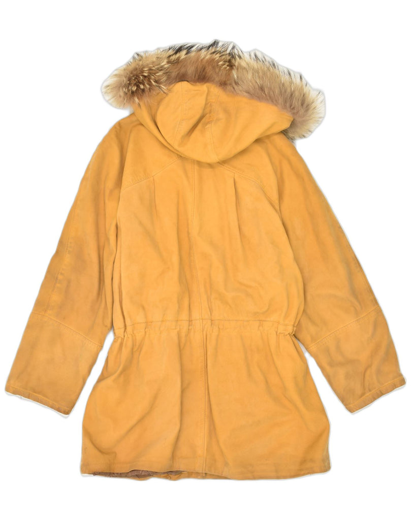 VINTAGE Womens Hooded Parka Jacket UK 14 Large Yellow | Vintage Vintage | Thrift | Second-Hand Vintage | Used Clothing | Messina Hembry 