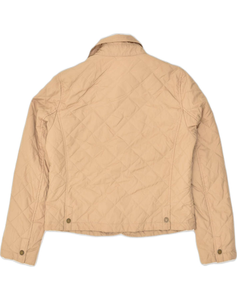 RALPH LAUREN Womens Petite Quilted Jacket UK 14 Medium Beige Polyester | Vintage Ralph Lauren | Thrift | Second-Hand Ralph Lauren | Used Clothing | Messina Hembry 