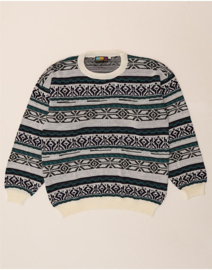 NUMERO UNO Womens Crew Neck Jumper Sweater IT 50 XL Multicoloured Vintage Numero Uno and Second-Hand Numero Uno from Messina Hembry 