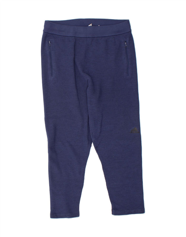 ADIDAS Womens Tracksuit Trousers UK 16/18 Large Navy Blue Polyester Vintage Adidas and Second-Hand Adidas from Messina Hembry 