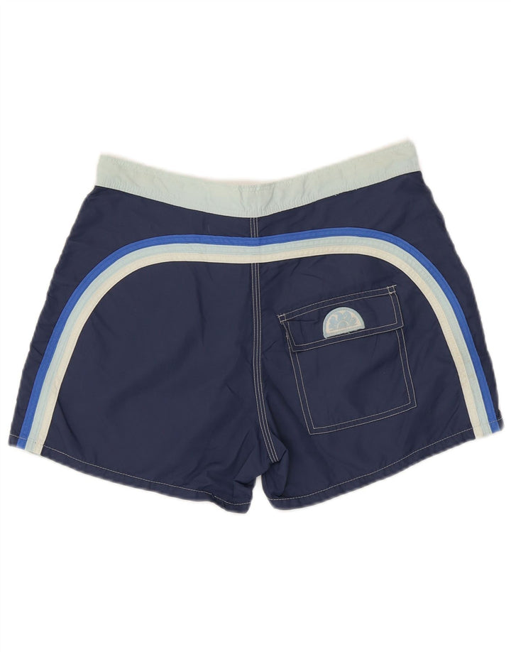 SUNDEK Mens Swimming Shorts Medium Blue Colourblock Nylon