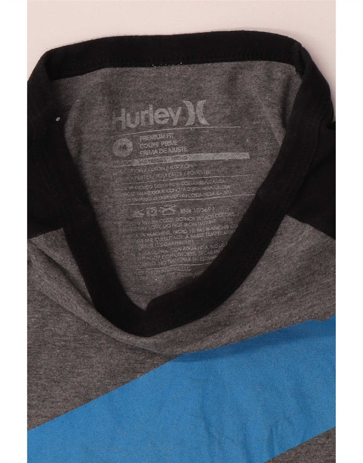 Hurley Boys Premium Fit Graphic Top Long Sleeve 15-16 Years Medium Grey