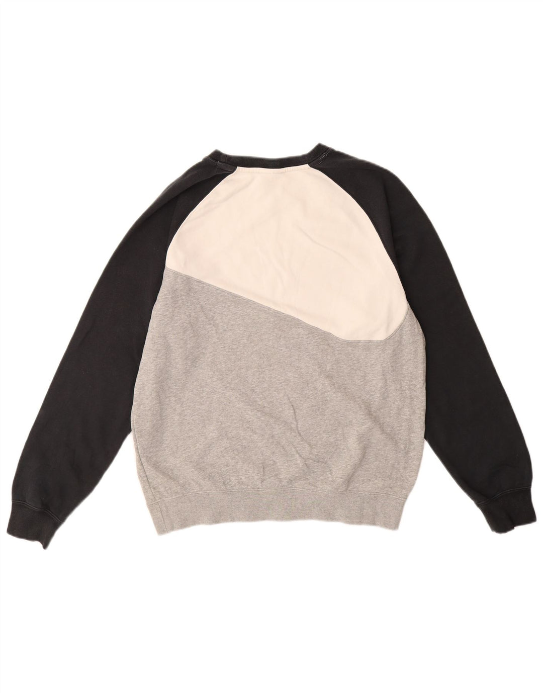 Nike Mens Graphic Sweatshirt Jumper Medium Grey Colourblock Cotton