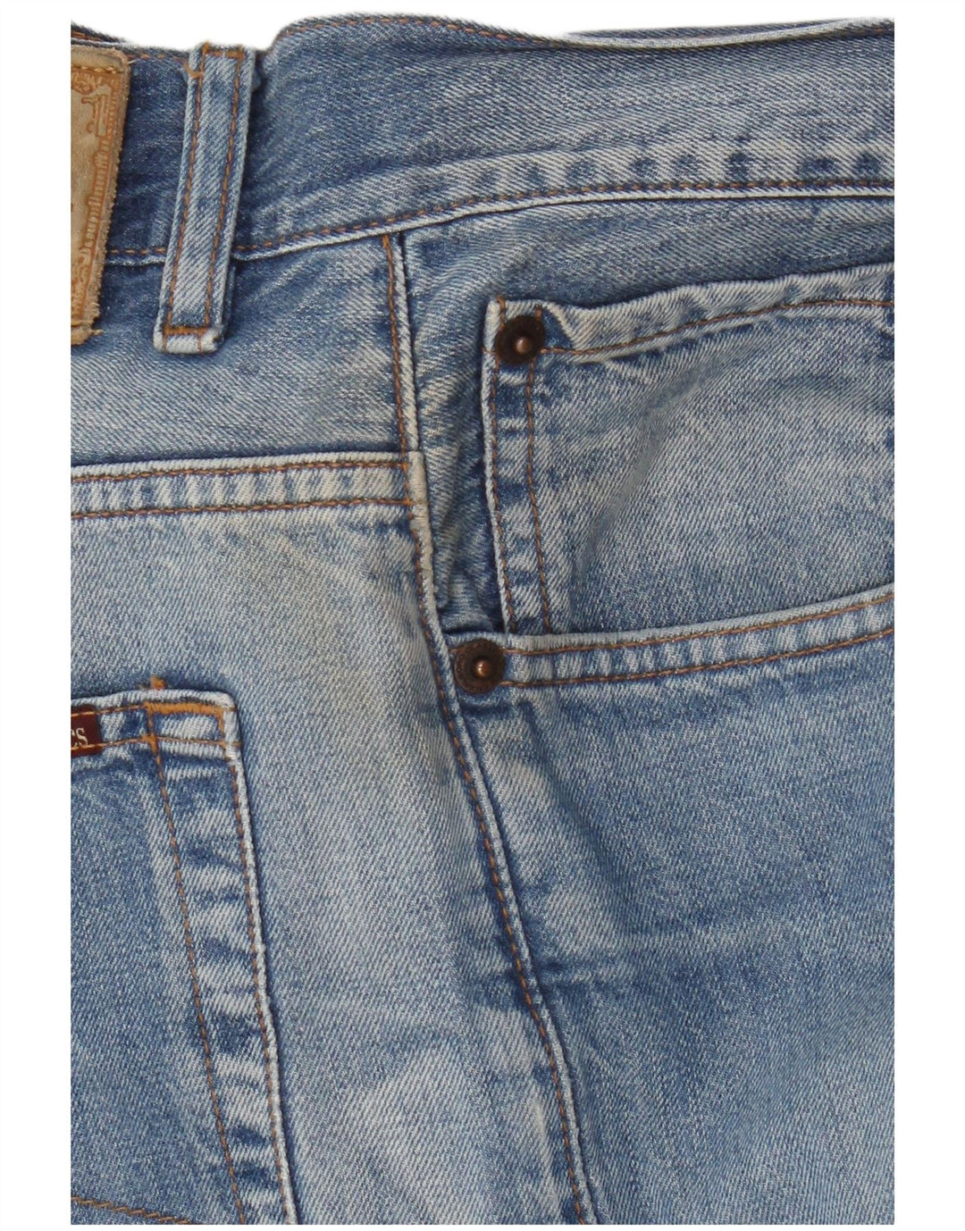 Marlboro Classics Mens Straight Jeans W36 L34 Blue Cotton