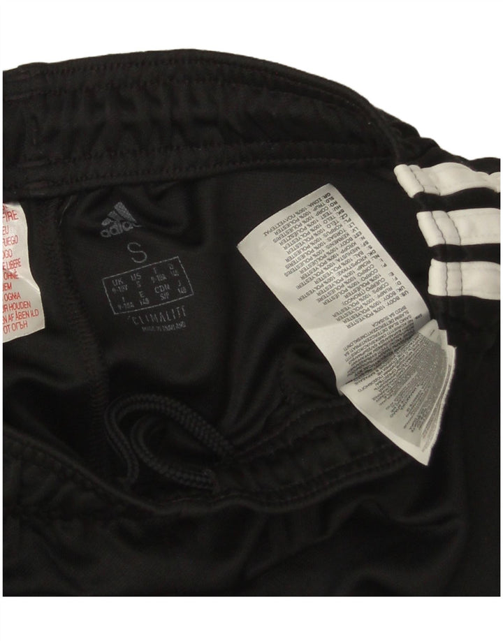 Adidas Boys Tracksuit Trousers 9-10 Years Small Black Polyester