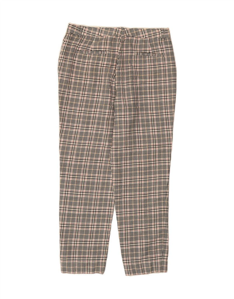 MASSIMO DUTTI Womens Slim Chino Trousers EU 40 Medium W30 L26 Beige Check Vintage Massimo Dutti and Second-Hand Massimo Dutti from Messina Hembry 